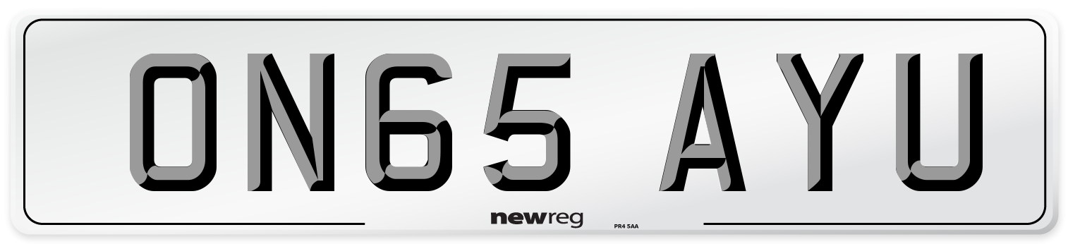 ON65 AYU Number Plate from New Reg